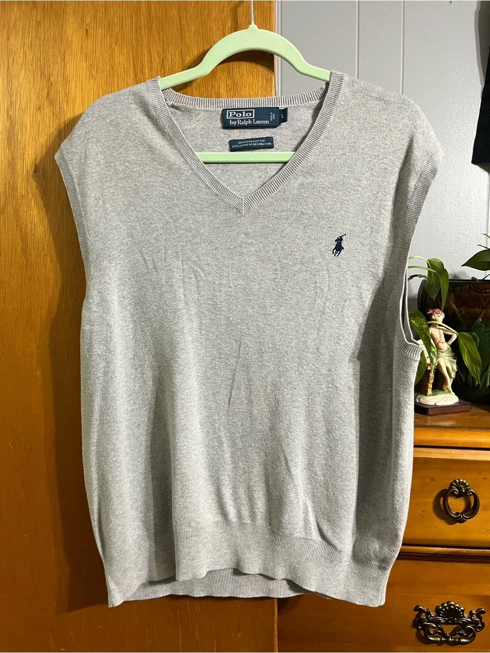 Polo by Ralph Lauren Men’s Size Large Gray Sweater Vest